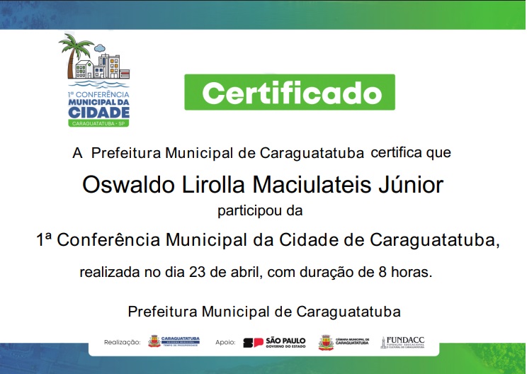 certificado cidades inteligentes