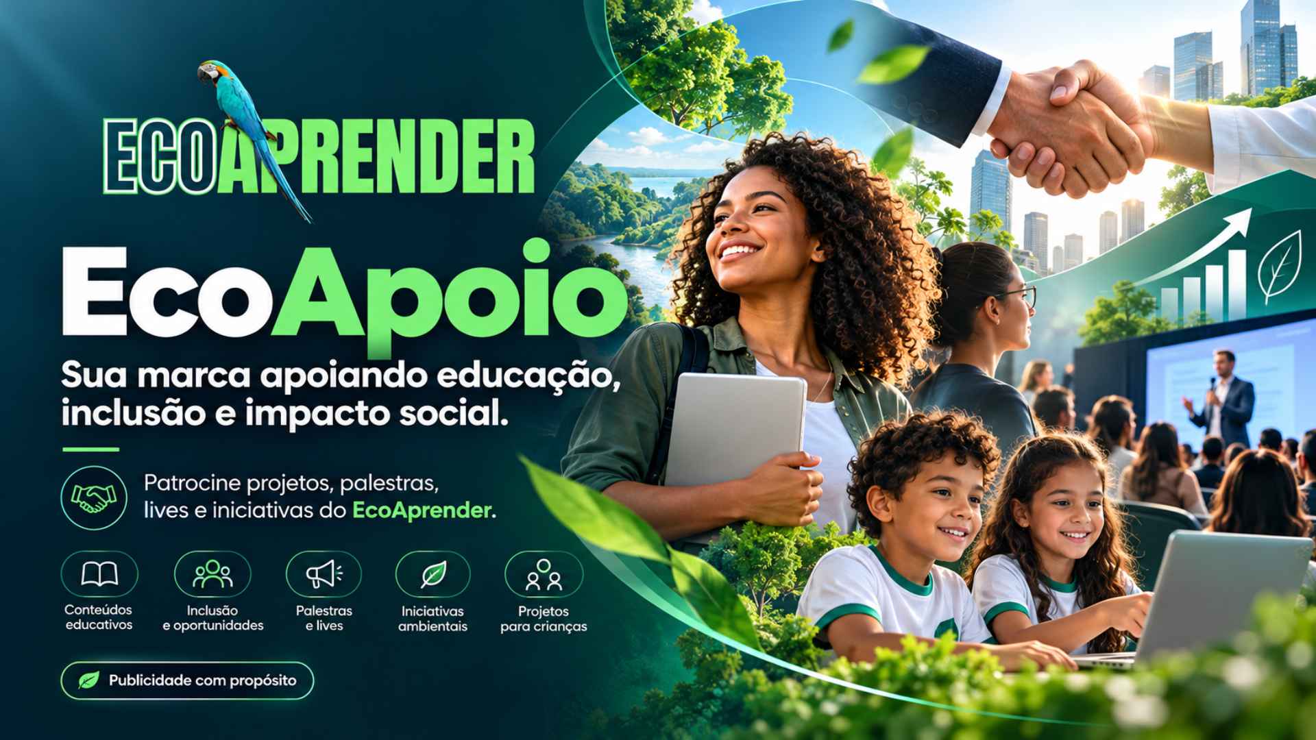 EcoApoio — Sua marca apoiando educação, inclusão e impacto social